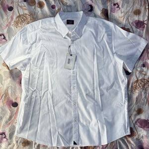 UNTUCKit 100% Cotton Classic White Men's SS Shirt XXL